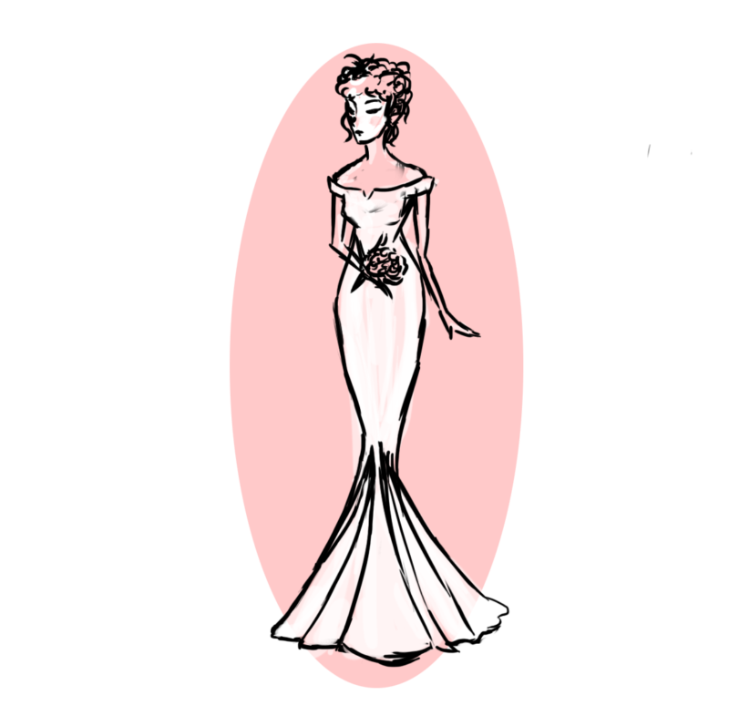 mermaid dress wedding cut dress