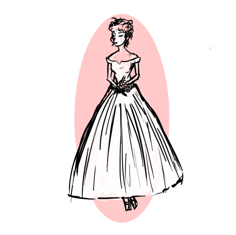 princess wedding cut dress