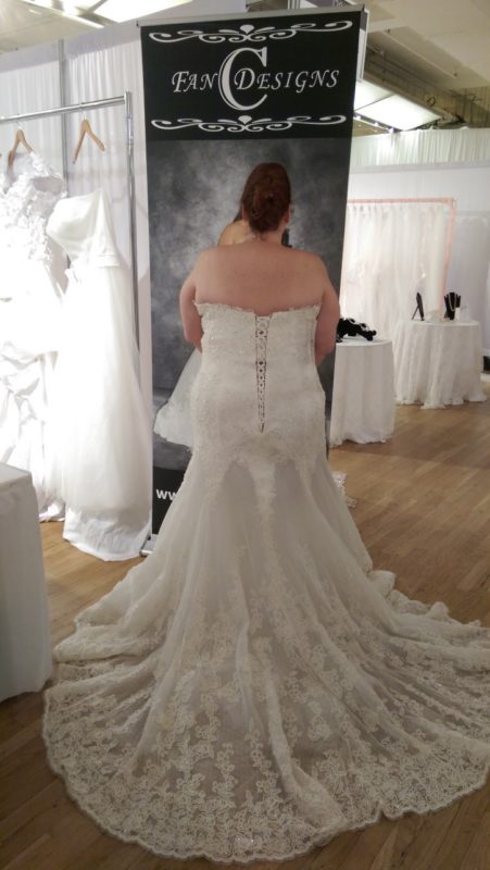 Marry Ellen modelling a Curvy Bride Dress